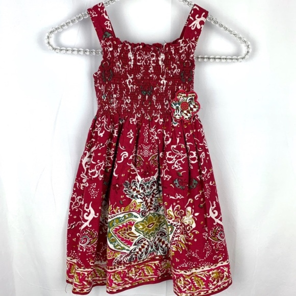Heartworks girls’ smocked red sundress, 4T - Picture 1 of 7